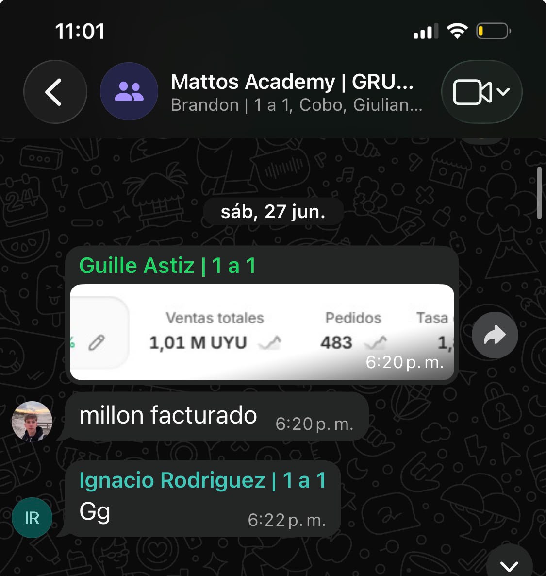 Guille: un millón facturado